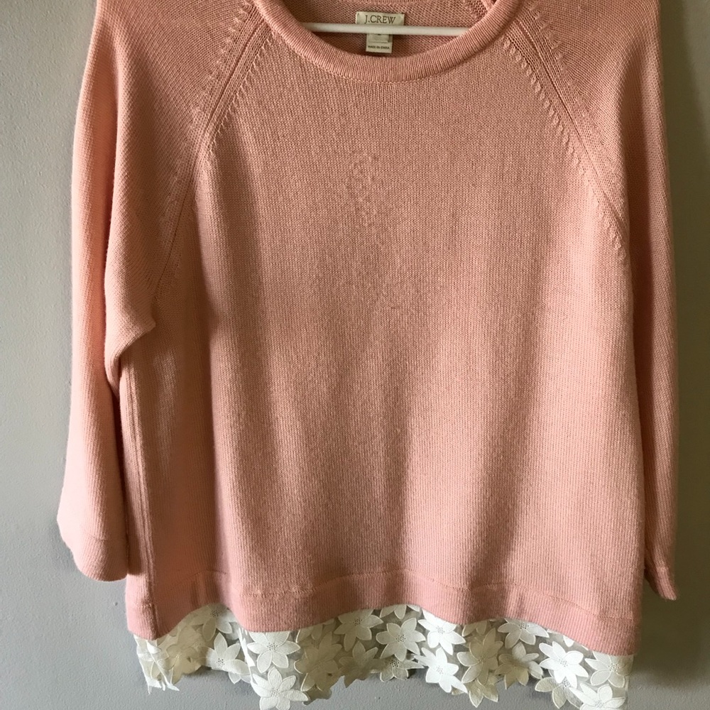 Jcrew Floral Hemmed Sweater